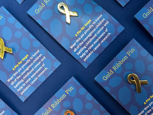 Gold Ribbon Pins