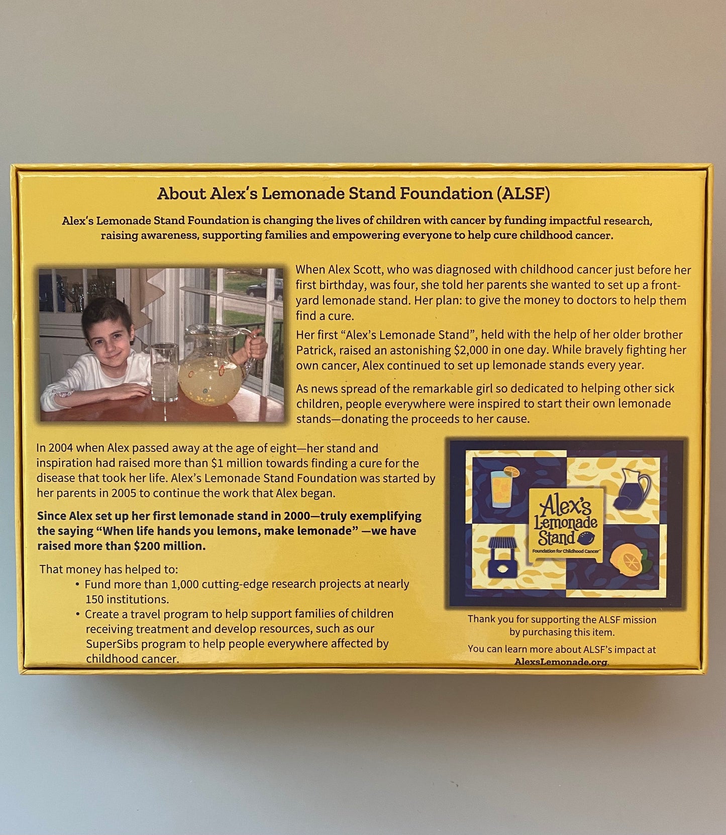 Alex's Lemonade Limited Edition Puzzle (250 pieces)